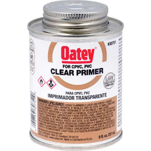 Oatey 8 Oz. Clear Pipe and Fitting Primer for PVC/CPVC 