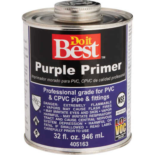 Do it Best 32 Oz. Purple Pipe and Fitting Primer for PVC/CPVC